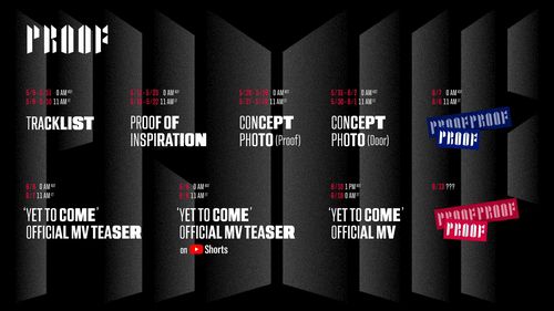 BTS '프루프' 음반 프로모션 일정[빅히트뮤직 제공. 재판매 및 DB 금지]