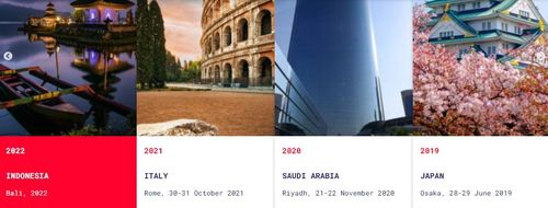 B20 서밋, 2019년 일본, 2020년 사우디, 2021년 이탈리아 개최[B20 홈페이지, 재판매 및 DB금지]
