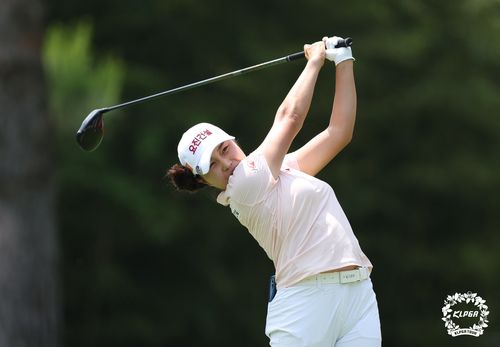 10번 홀에서 티샷을 치는 서연정[KLPGA 제공. 재판매 및 DB 금지]