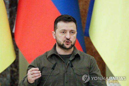 볼로디미르 젤렌스키 우크라이나 대통령[EPA 연합뉴스 자료사진. 재판매 및 DB 금지]