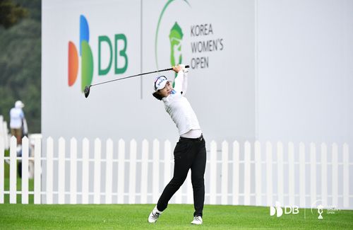 권서연의 힘찬 티샷.[DB그룹 한국여자오픈 조직위 제공. 재판매 및 DB 금지]