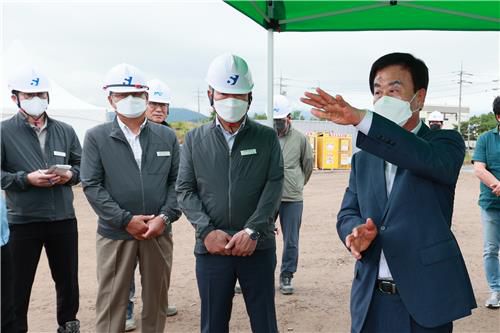 건설 현장 방문한 박동식 사천시장 당선인[사천시 제공. 재판매 및 DB 금지]
