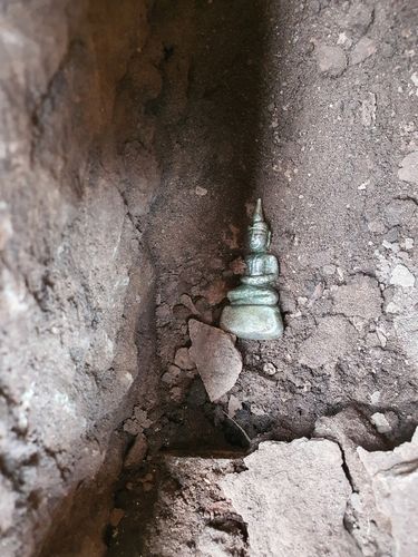 라오스 홍낭시다 사원에서 나온 은제 불상[한국문화재재단 제공. 재판매 및 DB 금지]