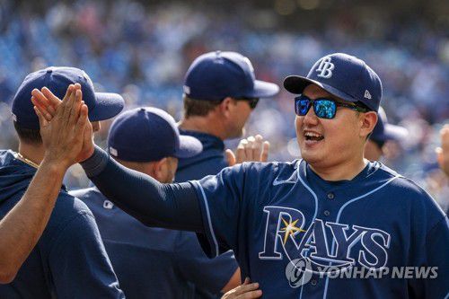 토론토전 5타수 3안타 1홈런 치며 승리 이끈 최지만[USA TODAY=연합뉴스 자료사진]