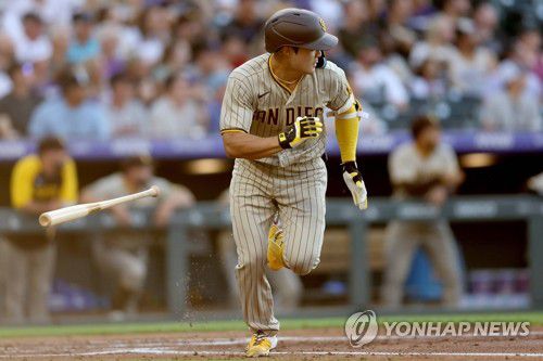 2루타 치고 진루하는 샌디에이고 김하성[AFP=연합뉴스 자료사진]