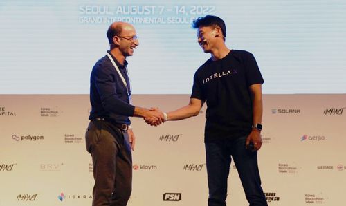 마이클 블랭크 폴리곤 COO와 배태근 네오위즈 공동대표(오른쪽)[네오위즈 제공. 재판매 및 DB 금지]