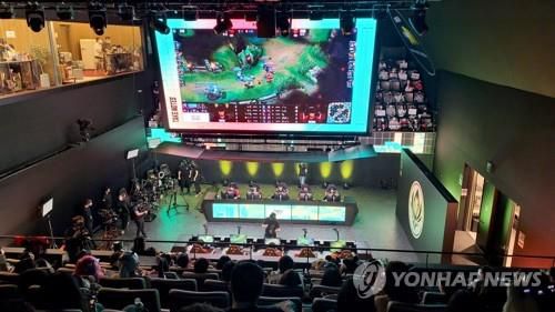 리그오브레전드 e스포츠 대회 장면[연합뉴스 자료사진]