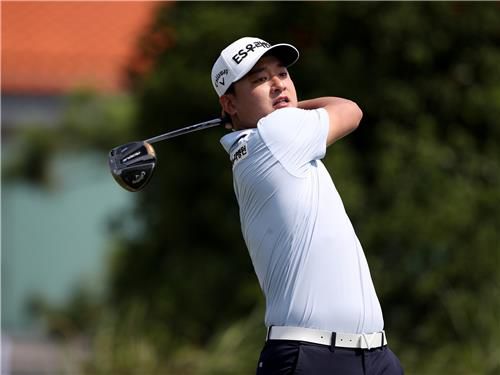 조성민의 2라운드 1번 홀 티샷[KPGA 제공. 재판매 및 DB 금지]