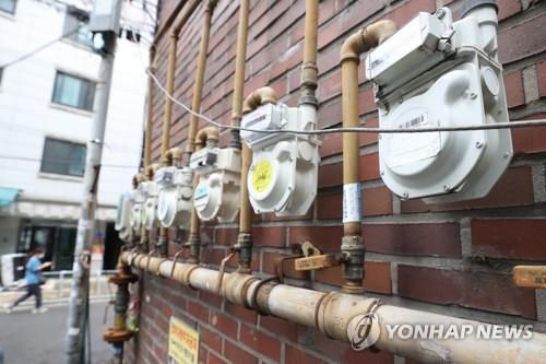 서울 한 주택가 도시가스 계량기 [연합뉴스 자료사진]