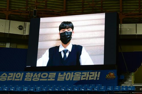 영상으로 지명 소감 전한 삼천포여고 박진영[WKBL 제공. 재판매 및 DB 금지]