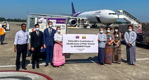 태국, 미얀마에 코로나19 백신 기부[네이션 홈페이지 캡처. 재판매 및 DB 금지]