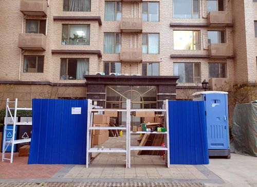 봉쇄된 베이징 왕징 아파트 입구[촬영 한종구 기자]