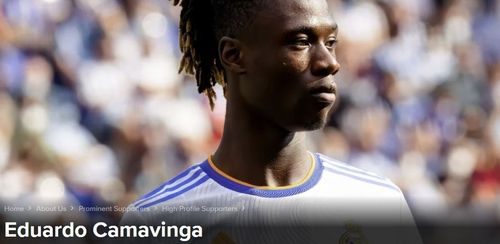 2022 카타르 월드컵에 출전한 프랑스의 에두아르도 카마빙가[유엔난민기구 홈페이지 캡처. 재판매 및 DB 금지]