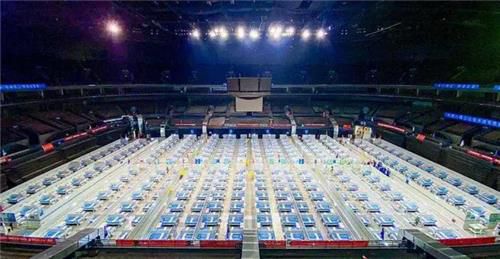 광저우 난사 체육관에 설치된 방역 병원[바이두 캡처. 재판매 및 DB 병원]