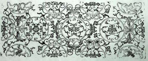 오성윤 작가의 '국화호접문' 인출본 [치악산명주사 고판화박물관 제공. 재판매 및 DB 금지]