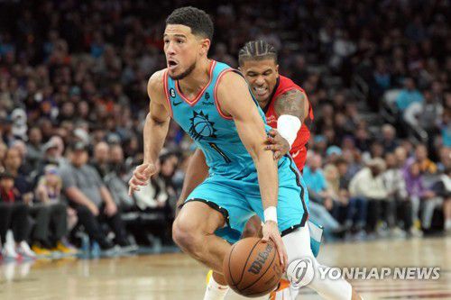 피닉스 선스의 데빈 부커[USA TODAY Sports=연합뉴스]