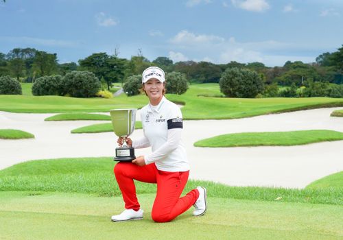 우승한 박지영[하나금융그룹 싱가포르여자오픈 대회 조직위원회 제공. 재판매 및 DB 금지]