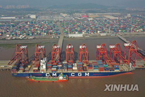 중국 닝보-저우샨 항망[신화 연합뉴스 자료사진. 재판매 및 DB 금지]