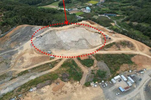 발자국 화석 산지 발견 구간[문화재청 제공. 재판매 및 DB 금지]