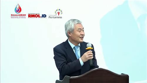 환영사 하는 권희석 주 아세안 대표부 대사[리퍼블릭 메르데카 유튜브 캡처. 재판매 및 DB 금지]