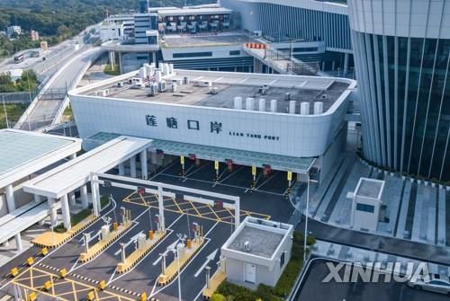 광둥성 선전 검문소[신화사=연합뉴스 자료 사진]