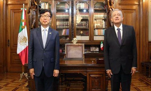 2020년 멕시코 대통령으로부터 신임장 받은 서정인 주멕시코 대사[주멕시코 한국대사관 제공. 재판매 및 DB 금지]