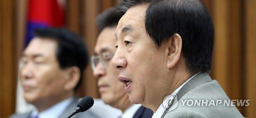 발언하는 김성태 전 의원[연합뉴스 자료사진]