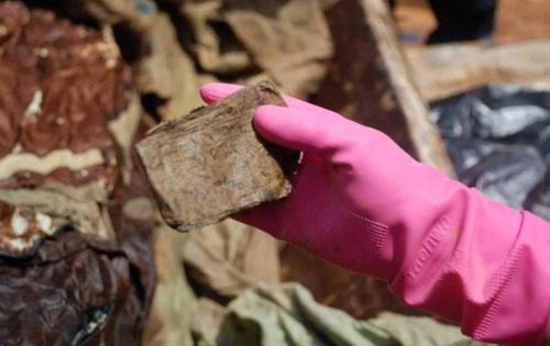 '나신걸 한글편지' 발견 당시 모습[문화재청 제공. 재판매 및 DB 금지]