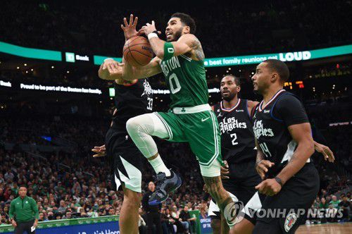 제이슨 테이텀(0번) 경기 모습[USA TODAY Sports=연합뉴스]