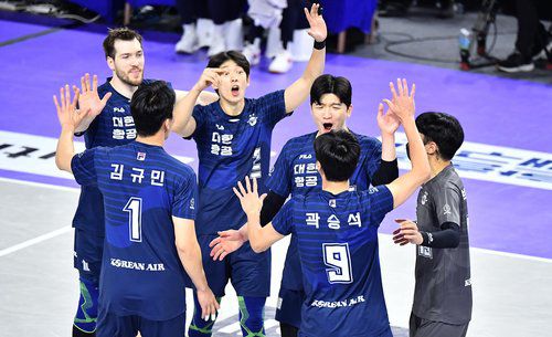 대한항공,남자배구 선두 질주[한국배구연맹 제공. 재판매 및 DB 금지] photoyna.co.kr
