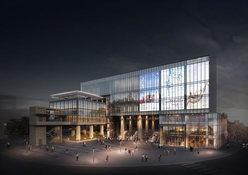 국립부산국악원 체육체험관 야간 투시도[부산국악원 제공]