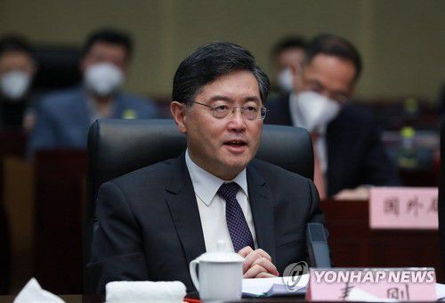 친강 중국 외교부장[중국 외교부 제공. 재판매 및 DB 금지]