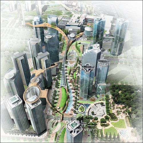 서울시가 2008년 발표한 '용산링크' 조감도[서울시 제공. 재판매 및 DB 금지]