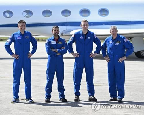 국제우주정거장으로 갈 예정인 '크루-6' 우주비행사들[UPI 연합뉴스. 재판매 및 DB 금지]