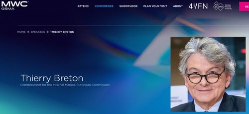 티에리 브르통 EU 집행위원[MWC23 홈페이지 캡처. 재판매 및 DB 금지]