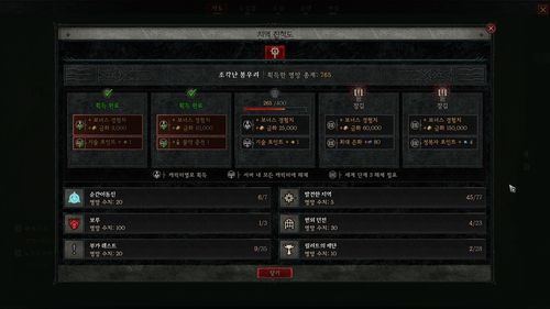 '디아블로 4'의 지역 진척도 시스템[디아블로 4 베타테스트 캡처]