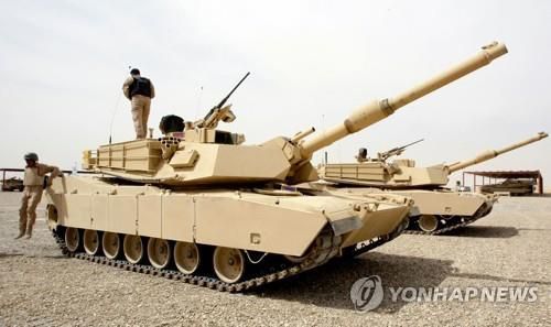 2010년 이라크 배치됐던 에이브럼스 M1A1 사진[AFP=연합뉴스 자료사진]