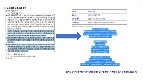 대전시의회 산업건설위원회 해외연수결과 보고서 중 베끼기 부분[민주당 대전시당 제공. 재판매 및 DB 금지]