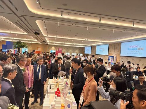 (방콕=연합뉴스) 강종훈 특파원 = 태국 방콕 퀸시리킷컨벤션터에서 개막한 '2023 한국우수상품전'.