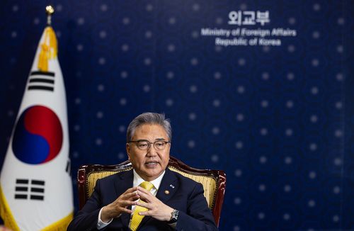 연합뉴스와 인터뷰하는 박진 외교부 장관(서울=연합뉴스) 황광모 기자 = 박진 외교부장관이 지난 8일 종로구 외교부 청사에서 연합뉴스와 인터뷰하고 있는 모습. 2023.6.9