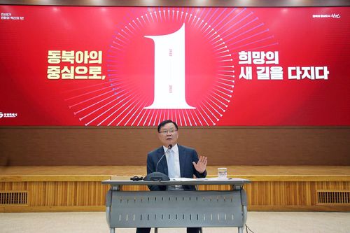 발언하는 홍남표 창원시장[창원시 제공. 재판매 및 DB 금지]