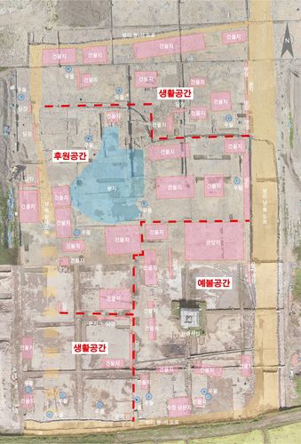통일신라시대 미탄사지 영역 구분 추정[문화재청 제공. 재판매 및 DB 금지]