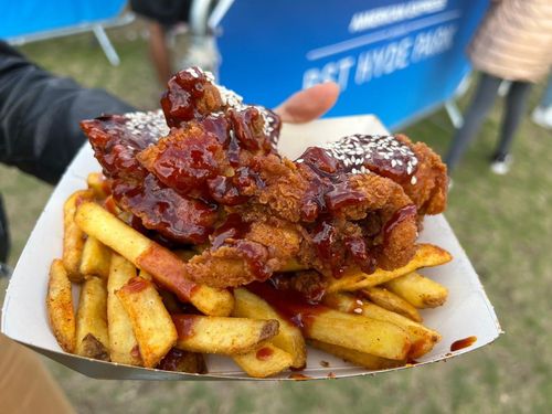 하이드 파크 '한국 거리 음식' 부스 메뉴[촬영 최윤정]