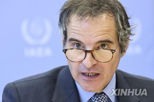 라파엘 그로시 국제원자력기구(IAEA) 사무총장[빈 신화=연합뉴스 자료사진] 지난 2021년 4월 일본 NHK와 인터뷰하는 모습.