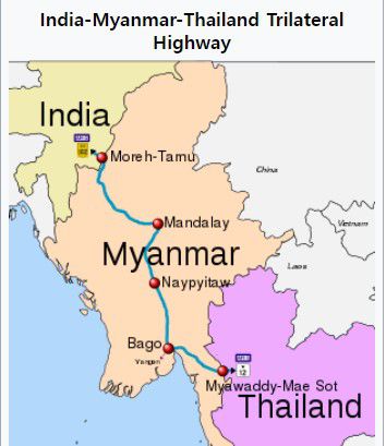 인도-미얀마-태국간 고속도로 [위키피디아 캡처]