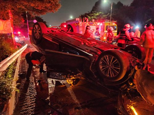 사고 차량[인천소방본부 제공. 재판매 및 DB 금지]