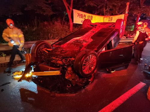 사고 차량[인천소방본부 제공. 재판매 및 DB 금지]