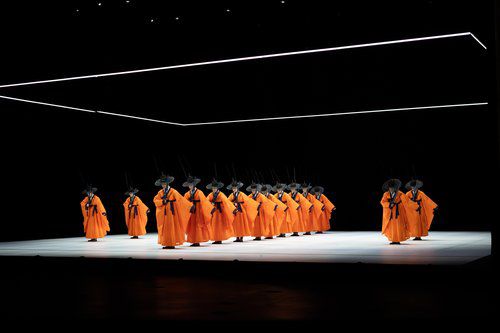 뉴욕 링컨센터에서 열린 서울시무용단 '일무' 공연(뉴욕=연합뉴스) 서울시무용단의 '일무(One Dance)' 공연팀이 20일(현지시간) 미국 뉴욕시 링컨센터 데이비드 H. 코크 극장에서 공연하고 있다. 2023.7.21 [세종문화회관 제공. 재판매 및 DB 금지] photo@yna.co.kr