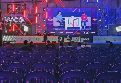 워크래프트 3 한중전 행사의 텅 빈 관람석[촬영 김주환]