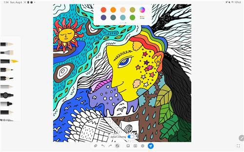 펜업으로 색칠한 그림 도안[펜업 앱 캡처. 재판매 및 DB 금지]